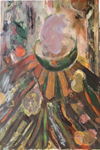 Still life with apples and green bowl